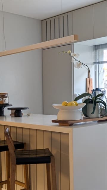 Detalle de isla con deco, proyecto del estudio